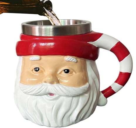 Ahuuen Taza De Navidad De Papá Noel | Taza De Santa,Vajilla De 250ml Con Asa Para Decoración De Cumpleaños Chicas Mujeres Cocina