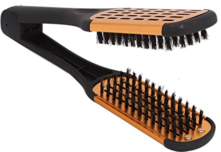Cepillo de pelo con abrazadera, cepillo ergonómico para alisar y desenredar de doble cara para peinado profesional y uso doméstico, material ABS duradero, resistencia a altas