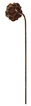 Metal Rose Garden Stake - Designed to rust - Sold in packs of 3 - Decorative Garden Flower Stakes