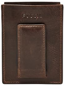 Fossil Derrick Läder eller Polyester Plånbokset för Män