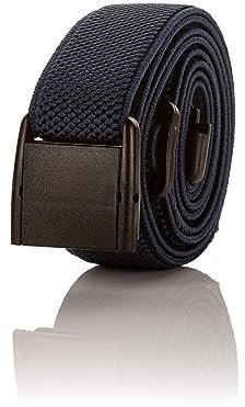 Olata Män/Kvinnor helt justerbar stretchbälte med plastspänne - Svart