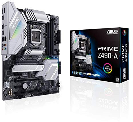 ASUS Prime Z490-A Gaming Mainboard Socken 1200 (ATX, Intel Z490, AI Overclocking, USB 3.2 Gen 2 Typ-C, Thunderbolt-3, M.2-Kühlkörper, Aura Sync)