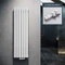 ELEGANT Radiatore di design piatto, 1600 x 462 mm, con termostato multiblocco, bianco, monostrato, verticale, collegamento centrale