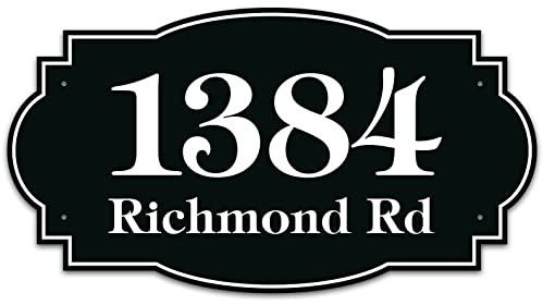 House Address Sign, House Address Plaque, Indoor/Outdoor Use, 11x20 Inch, 22 Colors, Reflective Option, USA Made by My Sign Center (Victorian - Large)