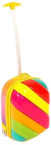 Bayer Chic 2000 - Bouncie Kinder-Trolley Rainbow, Kindergepäck, Kinderkoffer, bunt, 46 cm | Leichter Kinder-Trolley (46 cm) im bunten Rainbow-Design. Mit Teleskopgriff & viel Stauraum für Urlaub, Kita & Ausflüge.