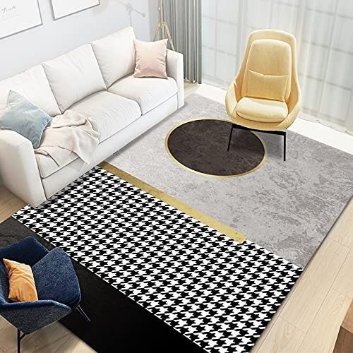DJHWWD Pastell Deko Mehrfarbig Rugs Washable Teppich Badezimmer Geometrischer Wohnzimmerteppich Schlafzimmer Waschbar 140x200cm Auslegware Teppichboden bettvorleger