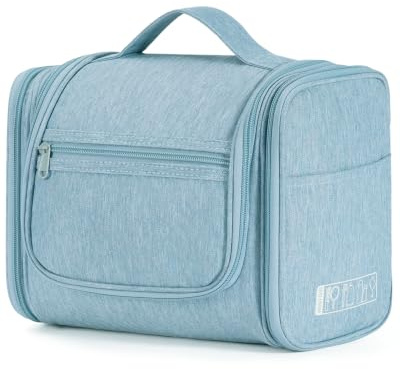 WANDF Groß Waschtasche, Kulturtasche zum Aufhängen für Damen, Kulturbeutel Herren Gross, Waschbeutel für Camping Reisen für Kinder Frauen Mann (Minzgrün)