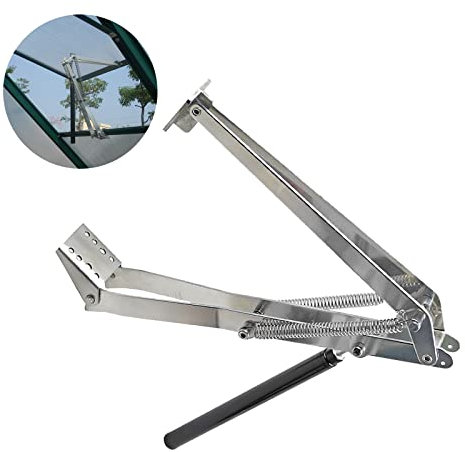 Tawveml Gewächshaus Fensteröffner Automatische Dach Vent Opener Gewächshaus Zubehör Solar Fenster Louvre Gewindeöffner, bis zu 15kg (Dual Spring Opener)