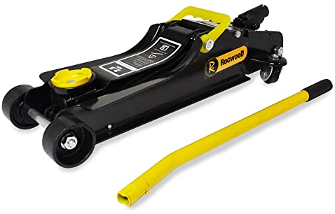 RocwooD Trolley Jack 2.5 Ton Tonne Low Profile Hydraulic Floor Lifting Lift Car Van Garage Repair Tool Portable Workshop Equipment Steel Lifting Range 85mm - 380mm