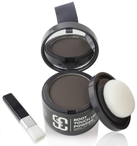 SOVONCARE Hairline Powder Instantly Hairline Shadow Gray Hair Coverage Touch Up Hair Powder for Thinning Hair for Women Root Cover Up (Dark Brown, 0.14 Ounce (Pack of 1))