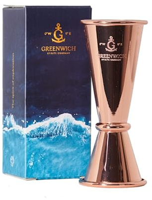 Copper Premium Japanese Jigger Professional | 15ml 25ml 35ml 50ml Cocktail Spirit Measure | Gin Measure, Alcohol Measure, Cocktail Measuring Tool | Premium Gift Box | Premium, Luxury, Bar Accessories