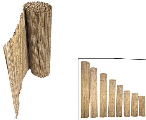 Schilfrohrmatte bambussi eco als Balkon Sichtschutz Höhe 80/90/100/120/140/160/180/200cm - Breite 500cm für Garten Terasse Balkon Sichtschutz Windschutz Matten (90x500cm)