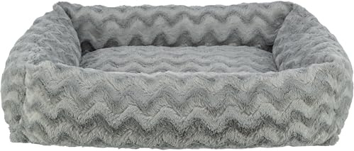 TRIXIE Letto ortopedico per cani Vital Loki, 65 × 50 cm, cuscino grigio con memory foam, cestino per cani di piccola taglia, adatto alle articolazioni e sollievo - 37931