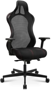 TOPSTAR Bürostuhl Gamingstuhl Sitness RS Sport Plus Mikrofaser inkl. Armlehnen mit Lordosenkissen schwarz | Made in Germany | Ergonomisch | höhenverstellbar | Geprüfte Sicherheit nach GS-Intertek