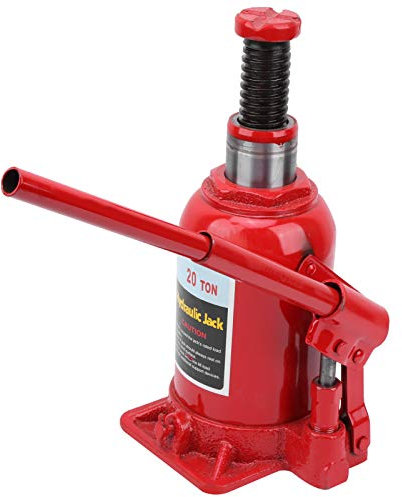 Cric Idraulico 20T, Durevole, Piastra in Acciaio Spessa, Sollevatore Idraulico per Bottiglie per Automotive, Industriale, Agricoltura, Base Antiscivolo, 215-420 Mm Hub