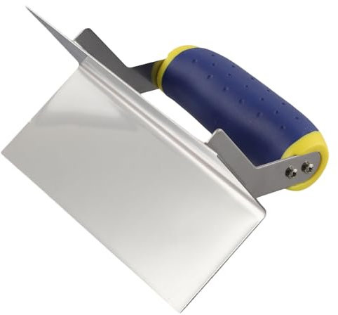 Getdoublerich Edging Trowels, Stainless Steel Concrete Hand Edger Groover Tools Set Plaster Cement Finishing(a)
