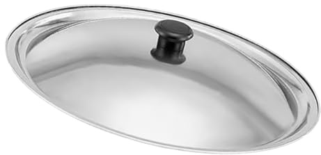Edelstahl Topfdeckel 1 Stück mit Knauf für 22 bis 28cm Töpfe | Silber, Bakelitgriff, Passend für Bratpfanne und Kochtopf, Vielseitig zum Braten, Kochen und Dämpfen Zufälliger Stil