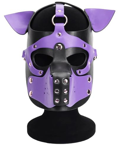 HdGLfdKfb Maschera facciale Completa Rimovibile, Maschera per Cani, Maschera per la Testa di Cucciolo, Cappuccio per Cuccioli, Maschera per Cuccioli per Cosplay(Color:A)