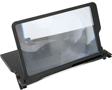 3D Phone Screen Magnifier - Eye & Portable Enlarger for Movies & Gaming - Ideal for All (Black)