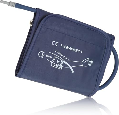 Brazalete de presión arterial de tamaño pequeño de 8.6 a 12.5 pulgadas, ajustable, portátil, compatible con otros monitores BP, brazalete de repuesto para brazos de niños y mujeres (azul oscuro)