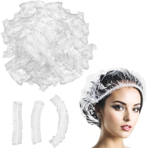 100 Pezzi Cuffia da Doccia, Cuffie Doccia Cuffie Doccia Cuffie Capelli Cuffie per Doccia Hotel Spa e Parrucchiere e Parrucchiere (non Confezionato Singolarmente)