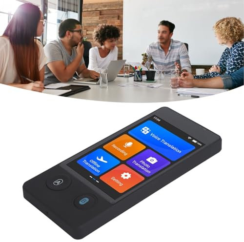 Sprachübersetzer Gerät, 144 Online -Sprachen Rauschen Reduktion Sprachübersetzer Taschen Talk Übersetzer mit 3.7in -Touchscreen für Support -Aufzeichnungsfoto -WLAN -Hotspot