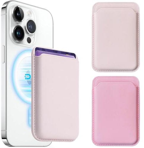 JAWUZ 2 Pièces Porte carte magsaf e, Porte cartes, Porte carte magsaf e appl e, Portefeuille magsaf e pour iPhone 16/15/14/13/12 Séries