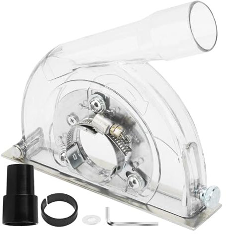 VXDEFP Grinder Dust Shrouds, Dust Extractor Cutting Guard, 4 5 Professional Angle Grinder Guard With Attachments Transparent Grinding Cover Cutting