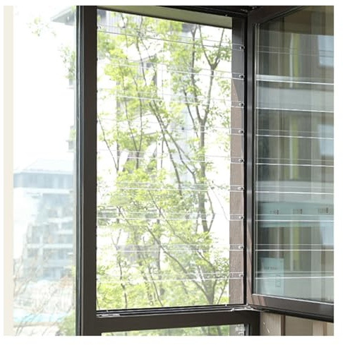 AMUFJJ Garde Corps fenetre Barrières De Sécurité Transparentes pour Fenêtres, Barres De Protection Réglables pour Fenêtres Ouvrant vers L'intérieur Et L'extérieur(5 Pack,50cm/19.7in)