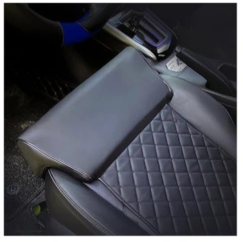 Auto Coprisedili Cuscino Di Supporto Per Le Gambe In Memory Foam Per Sedile Auto In Pelle Ginocchiera Protezione Per Guida A Lunga Distanza Ufficio Casa Autista Copertura Sedile Auto(Black seat cushio