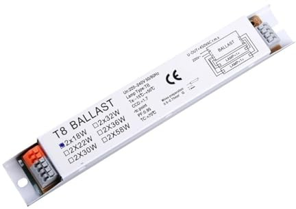 JASMKLX T8 2x18/30/58W Alimentatore elettronico Compatto Lampade da Tavolo a Tubo istantaneo Reattori Fluorescenti(18w)