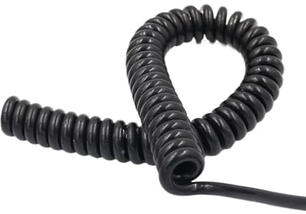 Cavo a Spirale Telescopico, Cavo a molla telescopico a spirale con prolunga da 1 a 10 metri, 4 conduttori da 0,3 mm2(Stretch 10 meter)
