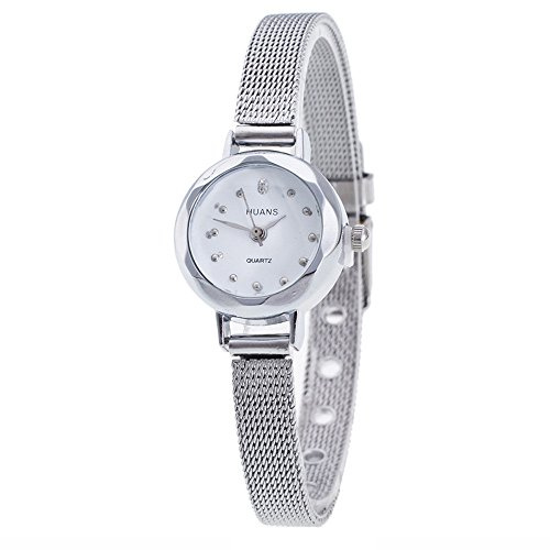 Klocka damer nät kvinnor rostfritt armbandsur damklocka kvinnor%27s+klockor, SILVER, En storlek