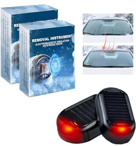 ZHUJIECAO 2pcs Car defroster, Electromagnetic Car Deicer, Antifreeze Snow Removal Device, Window Glass Efficient Window Deicer, Electromagnetic Car Snow Removal Device, Suitable for car snow removal