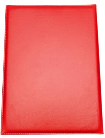 DOITOOL Protège Document Cuir Rouge Pochette de Protection pour Certificats et Diplômes Couverture Blanche Vide pour Attestations et Dossiers Bureau École et Usage Professionnel