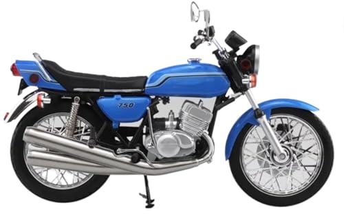 SOUTES Modello di moto 1:12 Per Kawasaki 750SS MACH IV Modello Di Motocicletta In Lega Simulata, Regalo Decorazione Da Collezione(Blue)