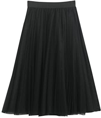 Tutù da donna anni '50, gonna elastica da danza, vintage, rave, multistrato, sottoveste da donna, accessorio classico rockabilly, Nero , Taglia unica