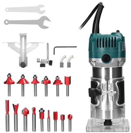 Tondeuse Électrique Multifonctionnelle, Fraiseuse À Bois, Machine Graver, Rainurer, Outil Polyvalent De Routeur Sculpture Sur Moteur Puissant Pour Une DéCoupe PréCise
