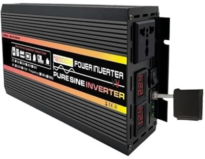 Inverter Onduleur Sinusoïdal Pur 12000 W Transformateur De Tension Affichage Numérique Intelligent pour Voiture Maison Extérieur DC 12 V vers AC 220 V Convertisseur Tension(12v,220V 50HZ,10kW contr)