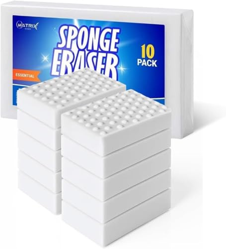 Magic Eraser Cleaning Sponges Pack of 20 - Heavy Duty Chemical-Free Melamine Foam Pads for Removing Marks, Stains & Scuffs | Multi-Surface Cleaner for Walls, Kitchen, Bathroom & Shoes