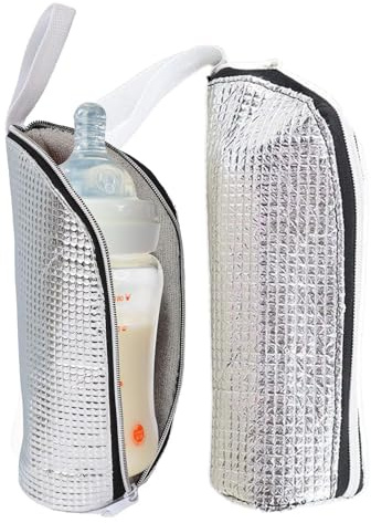 Custodia termica per bottiglia – Isolamento termico ad alta densità, borsa termica leggera e portatile, borsa da viaggio robusta | Materiale di chiusura a cerniera sicuro, deposito di bevande