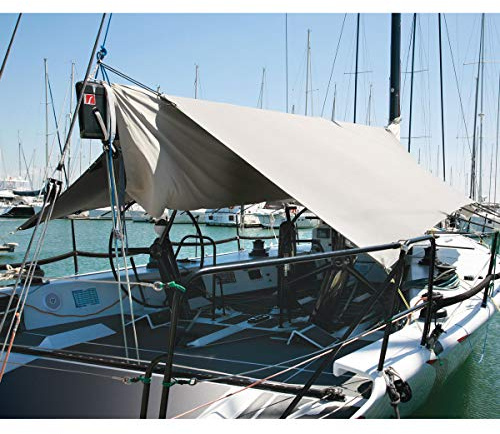 Oceansouth Segelboot Markise (Breite 3m - Länge 3.2m - Öffnung 1.2m) Camping zubehör tarp terrassenüberdachung Zelt markise das Boot pergola sonnensegel wasserdicht Shelter x rechteckig schlauchboot