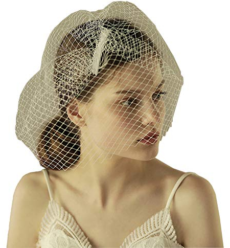 Fascinators Elegant Kopfbedeckung Mesh Hochzeitskirche Haarschmuck Braut Haar Schleier Perlen Cocktail Haarreif TeaParty Karneval Haar Clip Accessoires Hochzeitszubehör Damen Mädchen Mini Hut