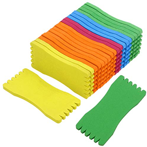 LIOOBO Aufwickler Angeln Angelschnur Schaumplatte Schwamm Angelzubehör Zufällige Farbe 10x4,5x0,6cm 20PCS