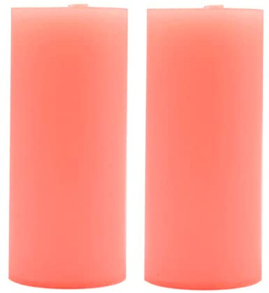 KuTi Kai Solid Colour Pillar Candle,Unscented Smokeless Cotton Wick - Long Burn Time, Suitable for Weddings, Church, Home Decoration, Restaurants, Spa 2pcs/Set (Pink, 7.5x15cm)