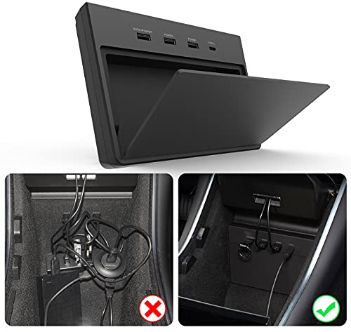 TAPTES USB Hub 5 in 1 Ports for Tesla Model 3 Before June 2020(Not Fit for Model Y),Dashcam & Sentry Mode Viewer USB Hub dongle USB (Not Fit for Tesla Model 3 Produced After June 2020)