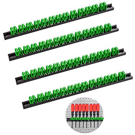 3-H Schraubendreher Halter,Werkzeug Wandhalter, Schraubenregal für Schraubendreher Ringschlüssel Handwerkzeug zangenhalter klemmhalter zangen,4(4Grün)