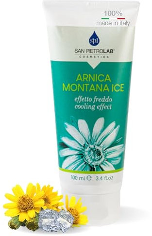 SAN PIETRO LAB - Arnica Montana ICE Crema Pomata con Effetto Freddo Per Dolori, Contusioni e Gonfiori con Funzione Antidolorifica 100 ml