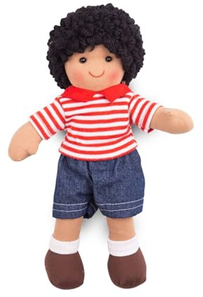 Bigjigs Toys Otis Rag Doll (Small) - Ma première poupée douce, moelleuse en peluche, jouets pour filles et garçons, Ragdoll adapté à la naissance, échangez des vêtements et des tenues de 1 an +,