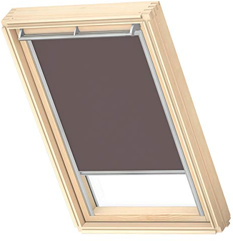 VELUX Original Dachfenster Verdunkelungsrollo für S06 / 606 / 4, Taupe, mit Grauer Führungsschiene